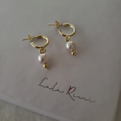 Aros Lirio bañados en oro 24k - Capsula Essence