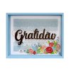 Quadro painel de mesa Gratidão Azul