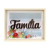 Quadro painel de mesa Família Bege