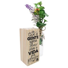 Enfeite de mesa tubete e flores florir - comprar online