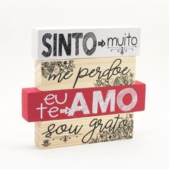 Enfeite de Mesa Sinto muito Vermelho - comprar online