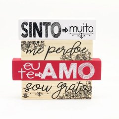 Enfeite de Mesa Sinto muito Vermelho