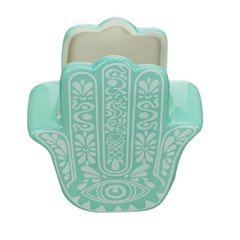 Cachepot de Porcelana Hamsá Verde Pequeno - comprar online