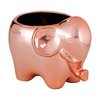 Cachepot elefante cobre cerâmica