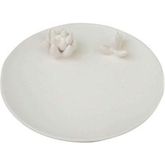 Prato de Cerâmica Branco suculenta - comprar online