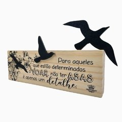 Placa de mesa passarinhos 3D - comprar online