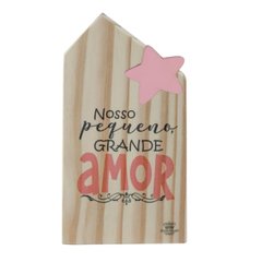 Casinha estrela Nosso pequeno grande amor rosa