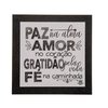 Quadro mdf preto amor paz gratidão