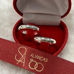 Aliança de compromisso/ Aliança de namoro MODELO: TRADICIONAL 4MM ABAULADA - comprar online