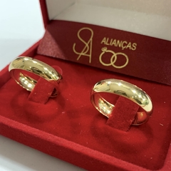 Aliança de noivado/ Aliança de casamento MODELO: TRADICIONAL OCA 5,5MM - comprar online