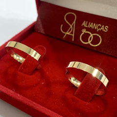 Aliança de noivado/ Aliança de casamento MODELO: SUN SEMI ANATÔMICA - comprar online