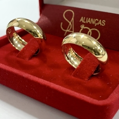 Aliança de noivado/ Aliança de casamento MODELO: TRADICIONAL OCA 6,5MM - comprar online