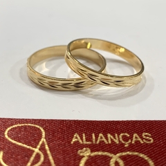 Aliança de noivado/ Aliança de casamento MODELO: ATHENA