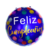 GLOBO FELIZ CUMPLEAÑOS 18'' (azul con lunares colores)