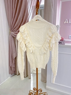 Tricot Babado duplo off white