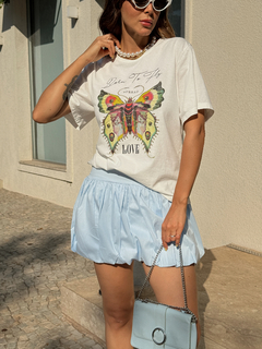 T-SHIRT ESTONADA BORN TO FLY OFF WHITE - Flor de Hera