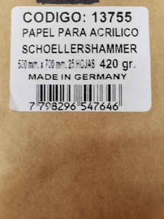 Papel para acrilico schoellershammer 50x70 420 grs