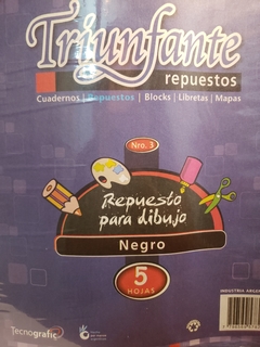 Repuesto Negro número 3 x r hjs triunfante