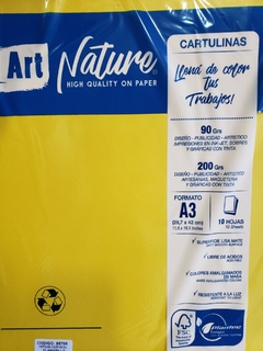 Cartulinas ART NATURE PLANTEC 200 GRS X 10 UNIDADE