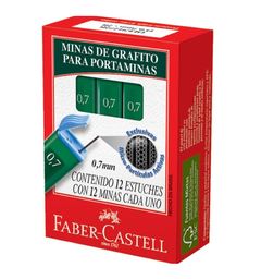 Minas de grafito Faber-Castell 0,7mm HB x 12 unidades