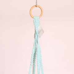 Suporte Macrame Lia Verde Água Claro - comprar online