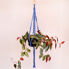 Suporte Macrame Lia Azul Royal