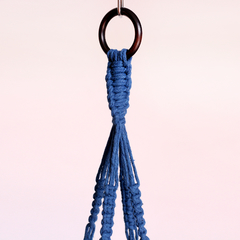 Suporte Macrame Lia Azul Petróleo - comprar online