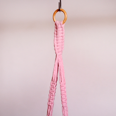 Suporte Macrame Lia Rosa Claro - comprar online