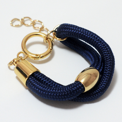 Pulseira Lívia Azul Marinho e Dourado