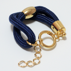 Pulseira Lívia Azul Marinho e Dourado - comprar online