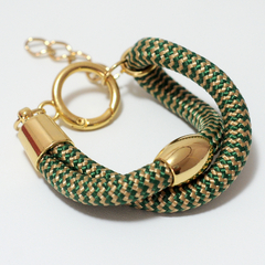 Pulseira Lívia Verde e Champagne