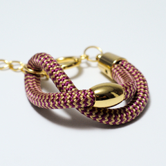 Pulseira Lívia Marsala e Champagne