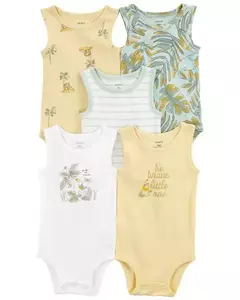 PACK 5 BODIES BODYS CARTERS MUSCULOSAS TALLE 9 MESES