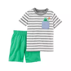 CONJUNTO BEBE CARTERS REMERA Y SHORT TALLE 6 MESES