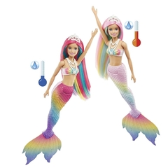 MUÑECA BARBIE DREAMTOPIA SIRENA ARCOIRIS MAGICO CAMBIA COLOR CON EL AGUA - comprar online