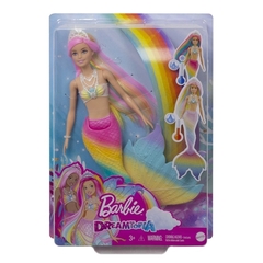 MUÑECA BARBIE DREAMTOPIA SIRENA ARCOIRIS MAGICO CAMBIA COLOR CON EL AGUA