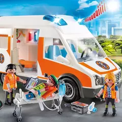 PLAYMOBIL CITY LIFE 70049 Ambulancia de Rescate con Luces - 60 piezas en internet