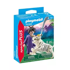 PLAYMOBIL Special Plus 70382 - Luchadora Asiática con Tigre blanco