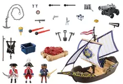 PLAYMOBIL PIRATES 70412 Barco Carabela de los Soldados de Capa Roja - 87 piezas - comprar online