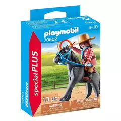 PLAYMOBIL Special Plus 70602 - Jinete del Oeste con caballo