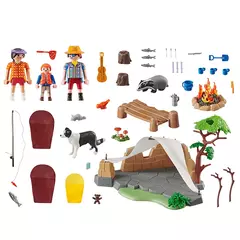 PLAYMOBIL FAMILY FUN 70743 - Familia de Acampada con 70 piezas - comprar online