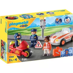 Playmobil LINEA 1.2.3 71156 Heroes del día a dia - Policías, Bomberos y Médicos