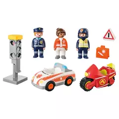 Playmobil LINEA 1.2.3 71156 Heroes del día a dia - Policías, Bomberos y Médicos - comprar online