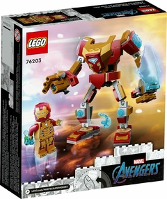 Lego 76203 Super Heroes Armadura Robotica Iron Man - 130 piezas - Pichoncitos