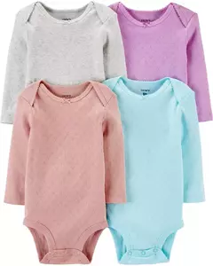 PACK 4 BODIES BODYS CARTERS MANGAS LARGAS TALLE RECIEN NACIDO