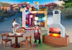 Imagen de Playmobil 70336 City Life La Pizzeria Original con terraza con luces