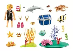 PLAYMOBIL FAMILY FUN 70678 Buceadora De Tesoros Animales Marinos en internet