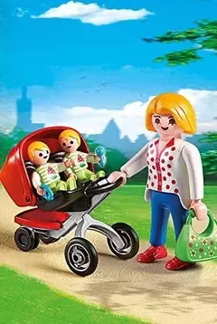 Playmobil Mama Con Carrito De Gemelos 5573 City Life - comprar online