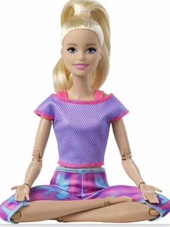 MUÑECA BARBIE MADE TO MOVE YOGA CON ARTICULACIONES MOVIMIENTOS SIN LIMITES - comprar online