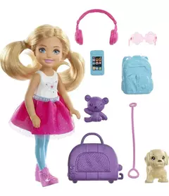 Barbie Chelsea - Viajera - Mattel - 5 Accesorios + Cachorro en internet